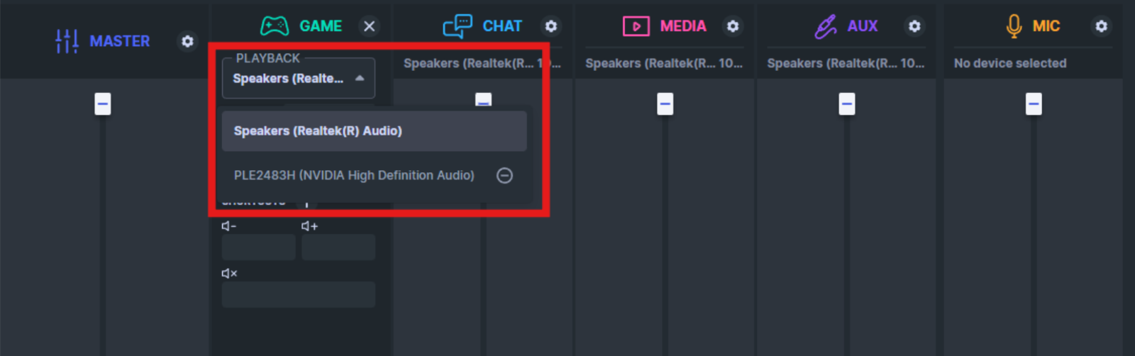 Backup device switch feature – Support