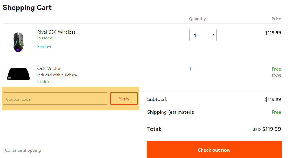 Where can I enter my promotional code? Support