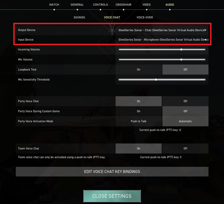 Setup Sonar to use Valorant voice chat – Support