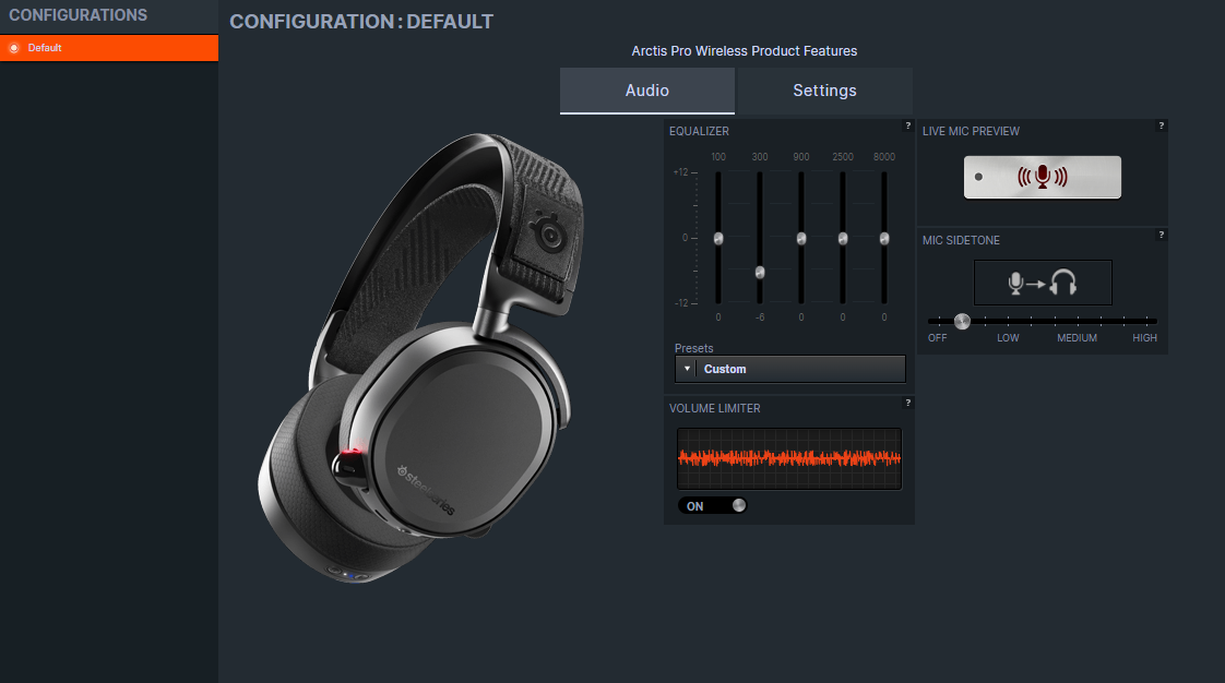 Steelseries arctis on sale 9x sidetone