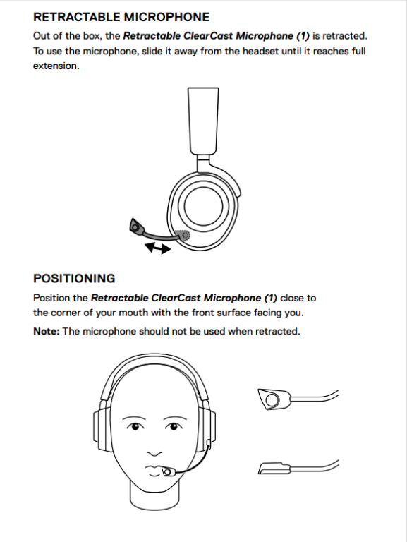 Arctis clearcast online microphone